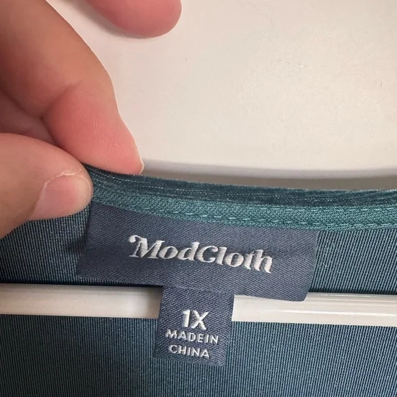 Modcloth Teal Dress 1X MINT CONDITION - Picture 2 of 4